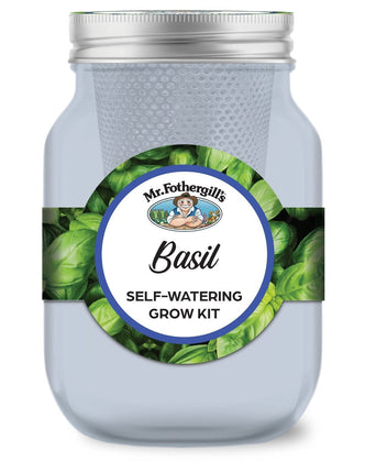 Mr. Fothergills Sweet Basil Self-Watering Mason Jar Grow Kit