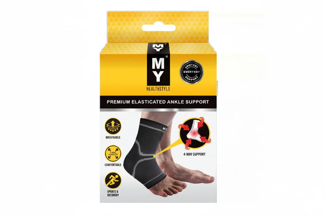 My Healthstyle Premium Elasticated Ankle Support Medium