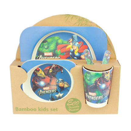 Baby & Me Marvel Avengers Bamboo Kids Dinnerware Set