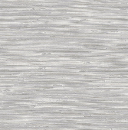 NuWallpaper Tibetan Faux Grasscloth Silver Metallic Peel and Stick Wallpaper