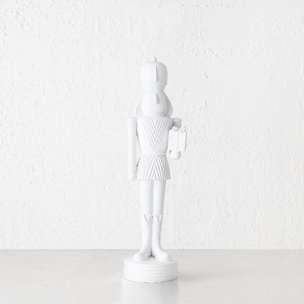 Living by Design White Nutcracker with Present Christmas Decoration 38CM