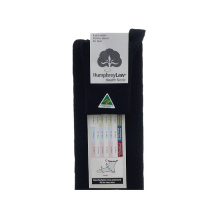 Humphrey Law Extra Wide Black Extra Large Sock