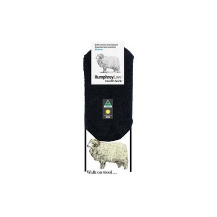 Humphrey Law Wool Cushion Black Medium Sock