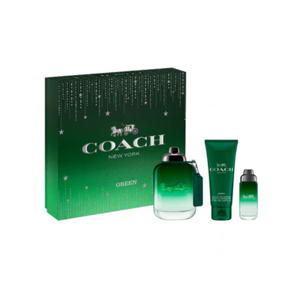 Coach Mens Green EDT 100ML 3Pc Set + 15ML + Shower gel