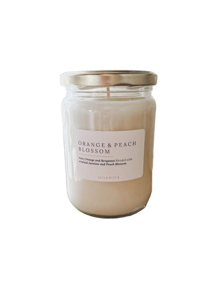Milkwick Orange and Peach Blossom Candle 500ML