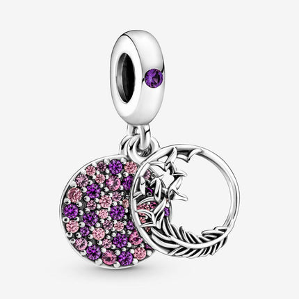 Pandora Pavé Feather Dangle Charm - OhYouLuckyDuck.com.au