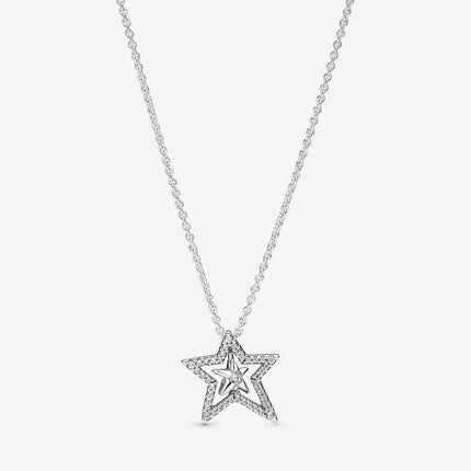 Pandora Pavé Asymmetric Star Collier Necklace - OhYouLuckyDuck.com.au