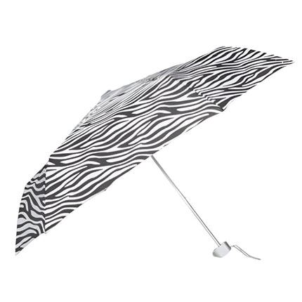 Rain or Shine Flat Mini Manual Umbrella Zebra