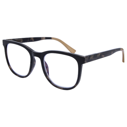 Black Ice Blue Block Readers Reading Glasses +2.0