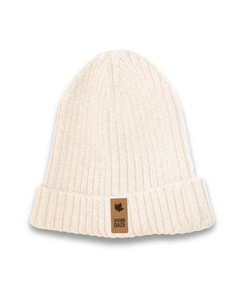 Autumn Daze Elgon Ribbed Cotton Beanie Ivory 58CM