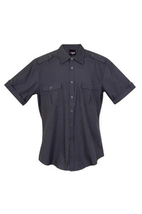 Ramo Mens Military Style Short Sleeve Shirt S001MS