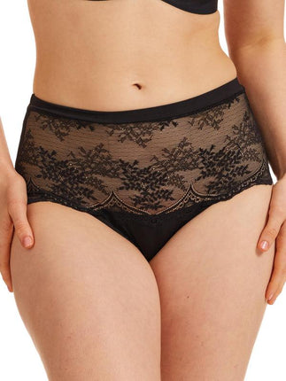 Kayser Recycled Microfibre & Recycled Lace Full Brief - Black - OhYouLuckyDuck.com.au