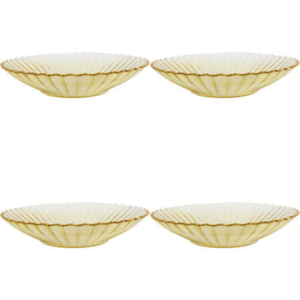 Lavida Glass Dish Decorative Home/Dining Tableware 19.5cm Marrigold/Gold