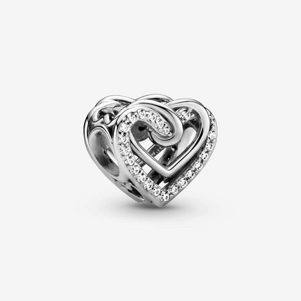 Pandora Sparkling Entwined Hearts Charm - OhYouLuckyDuck.com.au
