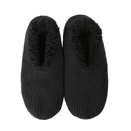 Splosh Snuggups Mens Cord Slippers Black Medium