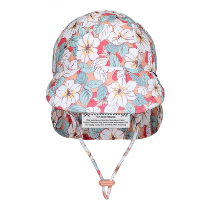 Bedhead Swim Legionnaire Flap Beach Hat For Babies Hibiscus 47CM