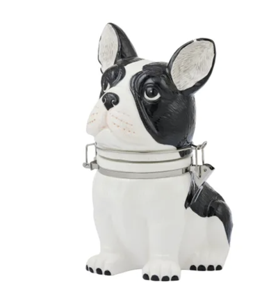 Frenchie Ceramic Storage Jar with Lid for Kitchen and Pantry Organization 14x18x24CM