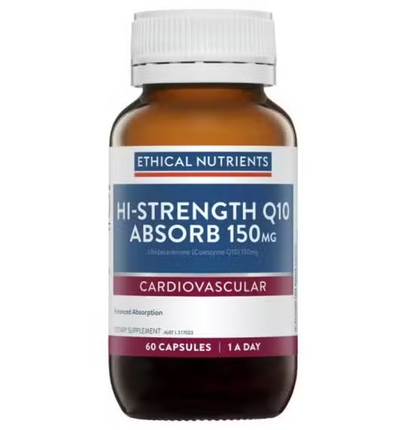 Ethical Nutrients Hi-Strength Q10 Absorb 150MG Caps 60 - OhYouLuckyDuck.com.au