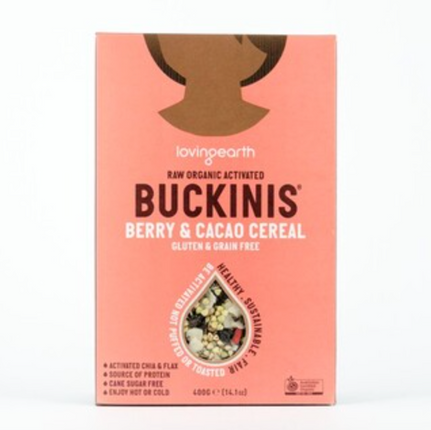 Loving Earth Buckinis (Berry & Cacao Cereal) - 400g - OhYouLuckyDuck.com.au
