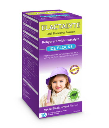 Elactalyte Ice Blocks Apple Blackcurrant 16PK - OhYouLuckyDuck.com.au