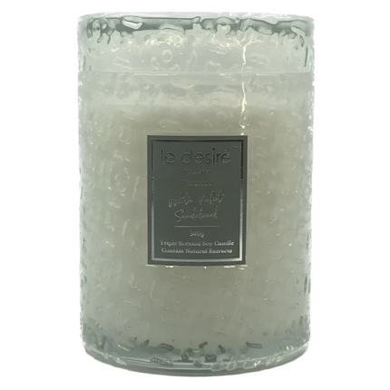 Le Desire Timeless Scented Soy Candle - White Violet Sandalwood - 340g