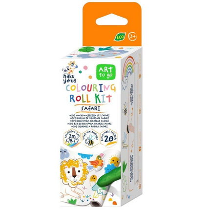 Haku Yoka Mini Colouring Roll Kit Safari