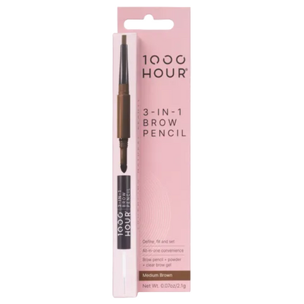 1000 HR 3 n 1 Brow Pencil Medium Brown