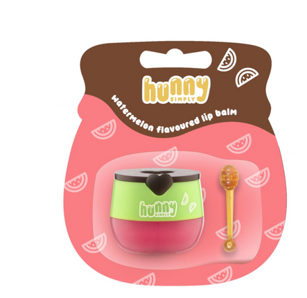 Hunny Simply Watermelon Flavoured Honeypot Lip Balm for Dry Chapped Lips 6.5 G