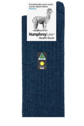 Humphrey Law Alpaca Warm Health Socks Small Denim