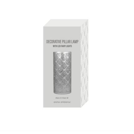 Arome Ambiance Decorative Pillar Lamp 20cm Ash Grey