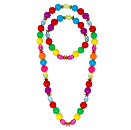 Rainbow Necklace And Bracelet Set