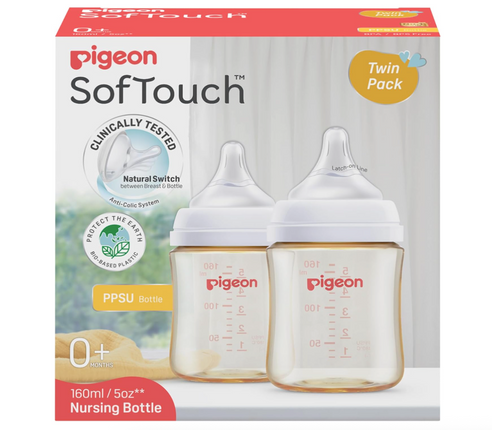 Pigeon Softouch Bpp Nursing Bottle Ppsu 160ml Twin Pack Large
