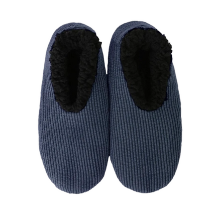 SnuggUps Men's Cord Slippers Navy Large