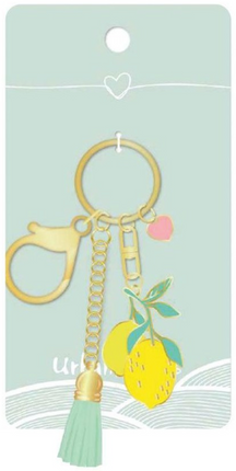 Urban Products Lemons with Tassel Decor Keyring