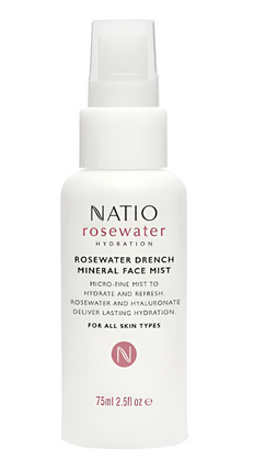Natio Rosewater Hydration Drench Mineral Face Mist 75ML
