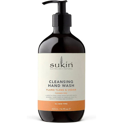 Sukin Cleansing Hand Wash Ylang Ylang & Cedar 500ml - OhYouLuckyDuck.com.au