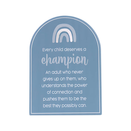 Splosh Teacher Champion Verse Plaque Blue