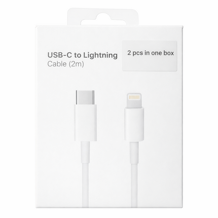2M Apple Compatible C to Lightning Cable 2Pcs