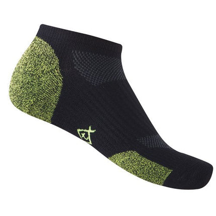 Wicktx Coolmax Ankle Socks Wt4920 Hivis Yellow Black Sizes 6 To 10