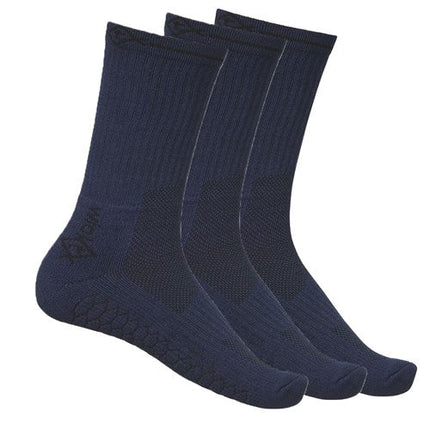 WickTX Coolmax Crew Socks Navy/Dark Navy Sizes 3 Pack