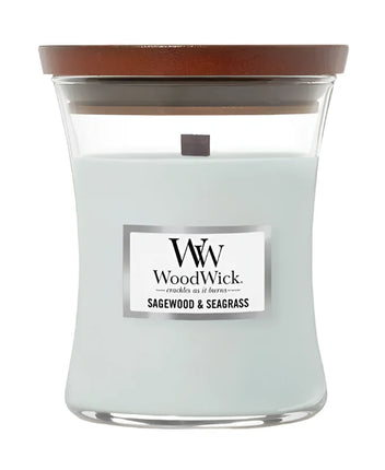 WoodWick Medium Candle Sagewood & Seagrass