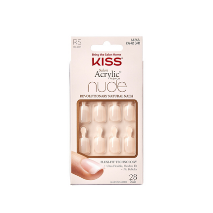 Kiss Salon Acrylic Nude French Nails - Breathtaking