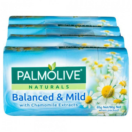 Palmolive Naturals Balanced & Mild With Chamomile Soap 4 Pack - OhYouLuckyDuck.com.au