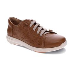 Scholl Nile Leather Comfort Sneaker Tan Size 37