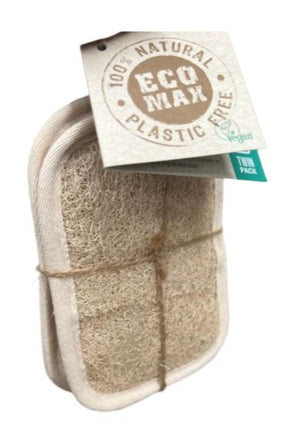Eco Max Loofah Scouring Pad Twin Pack