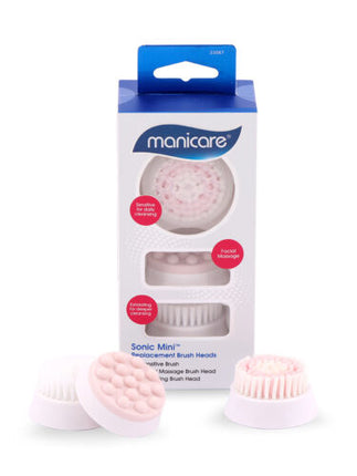 Manicare Sonic Mini Facial Cleanser Replacement Brush Heads 3 Pack - OhYouLuckyDuck.com.au