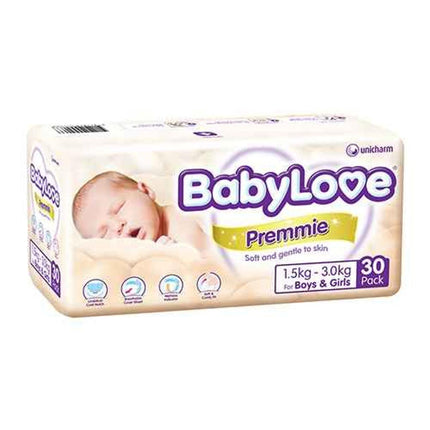 Babylove Premmie Nappies 30 - OhYouLuckyDuck.com.au