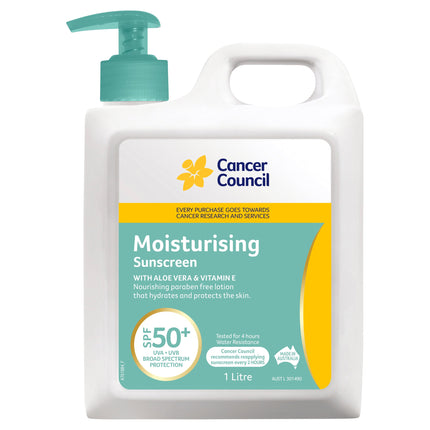Cancer Council Moisturising Sunscreen Spf50+ 1L