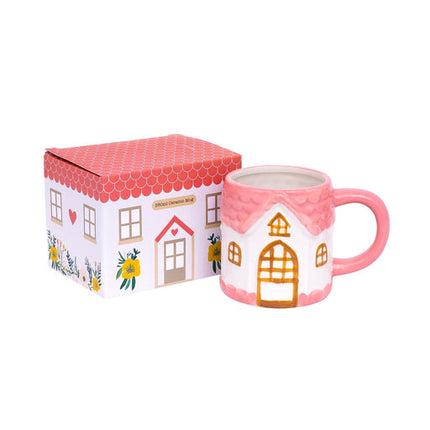 Ashdene Cottage Grove Pink House Mug Fine Bone China 350ml