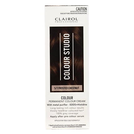 Clairol Professional Permanent Hair Cream Colour Studio 5/1 Frosted Chestnut